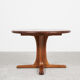 Midcentury Danish round teak dining table with 2 extensions 1960s