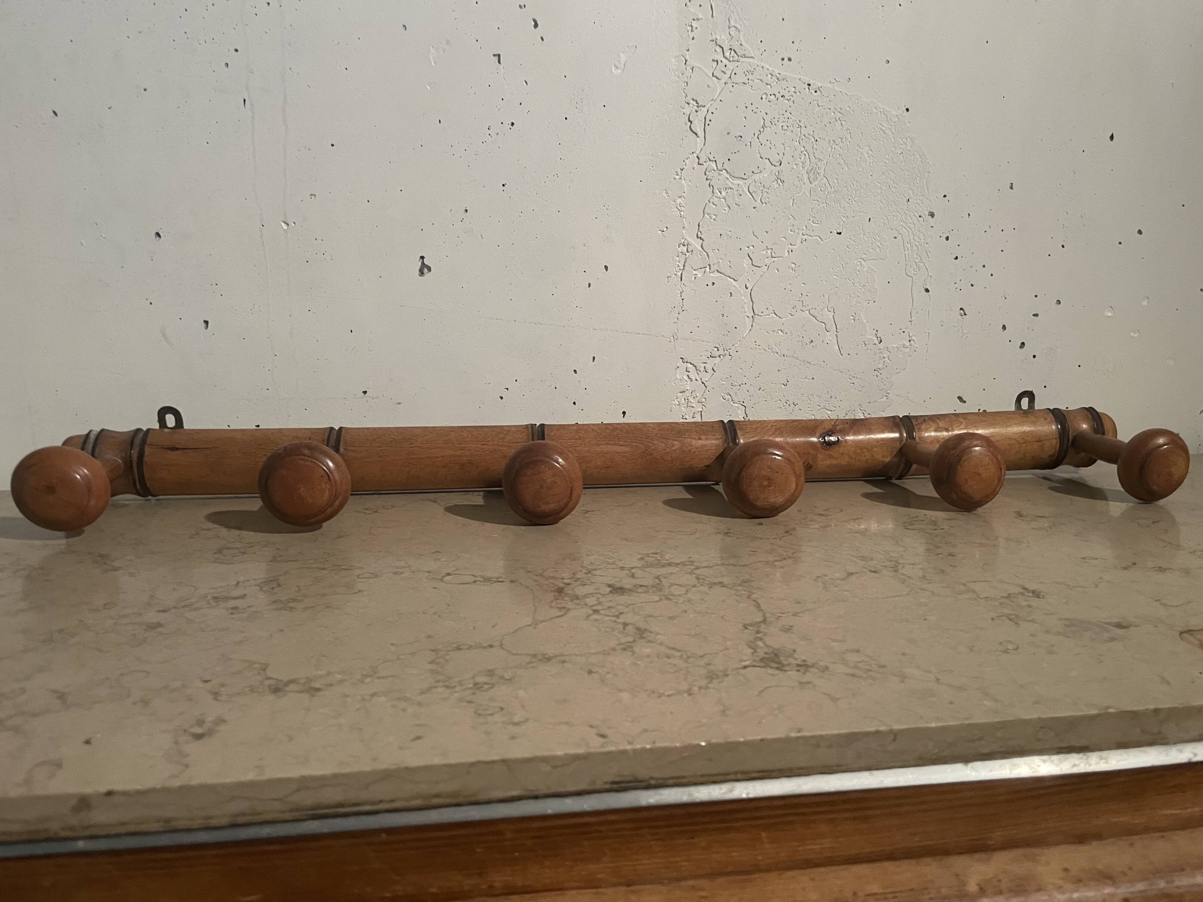1960s faux bamboo coat hook