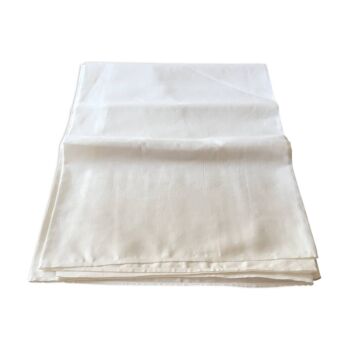 Old white cotton tablecloth