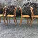 4 Thonet style bentwood chairs in beech.
