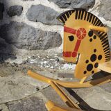 Wooden rocking horse