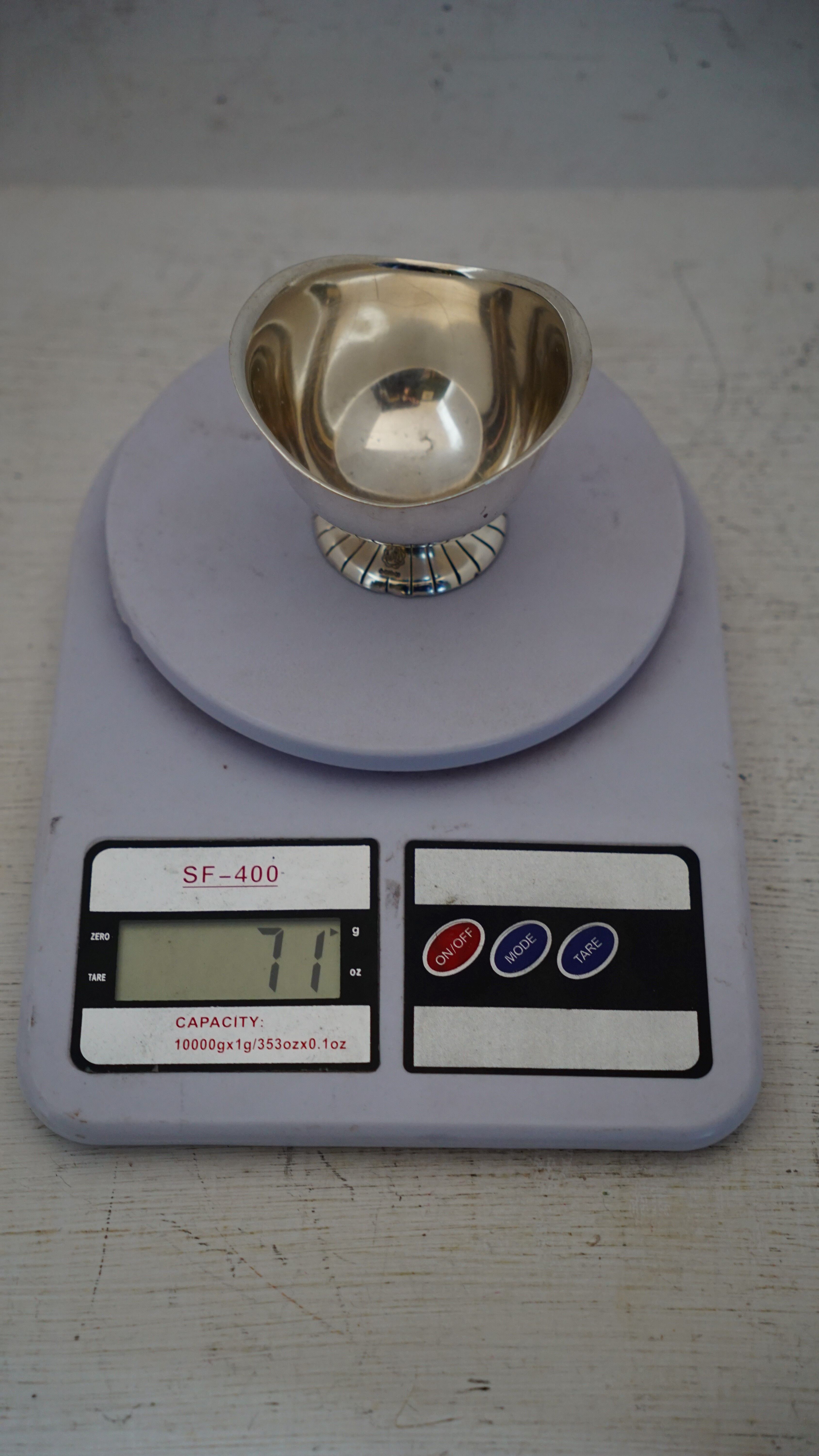 Pair of silverware saucepans