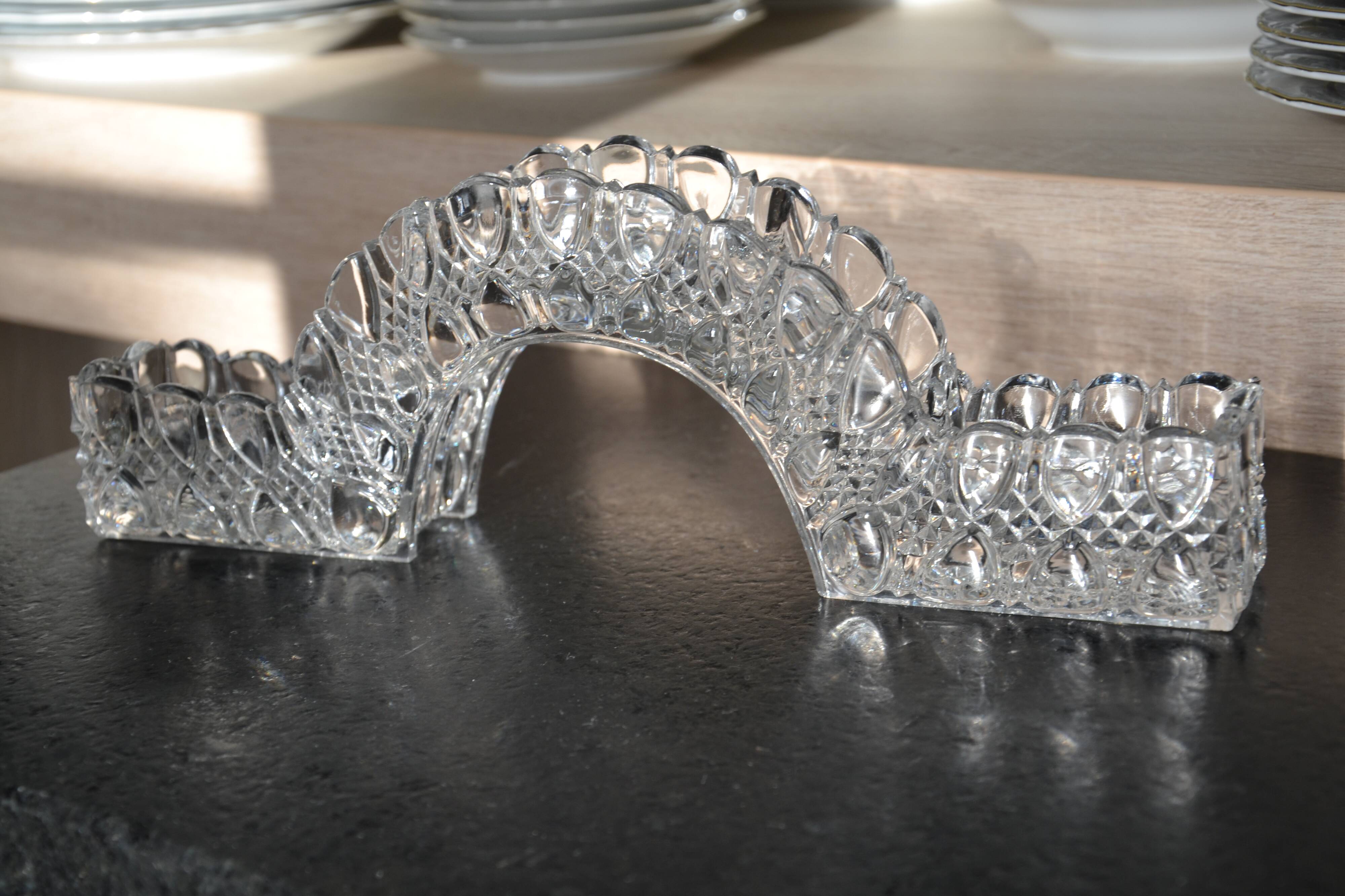 Crystal centerpiece/candle holder