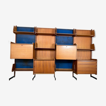 Mid-Century Modern modular wood bookcase from 50s