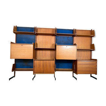 Mid-Century Modern modular wood bookcase from 50s