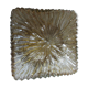 Plafonnier en verre moulé ambré années 60
