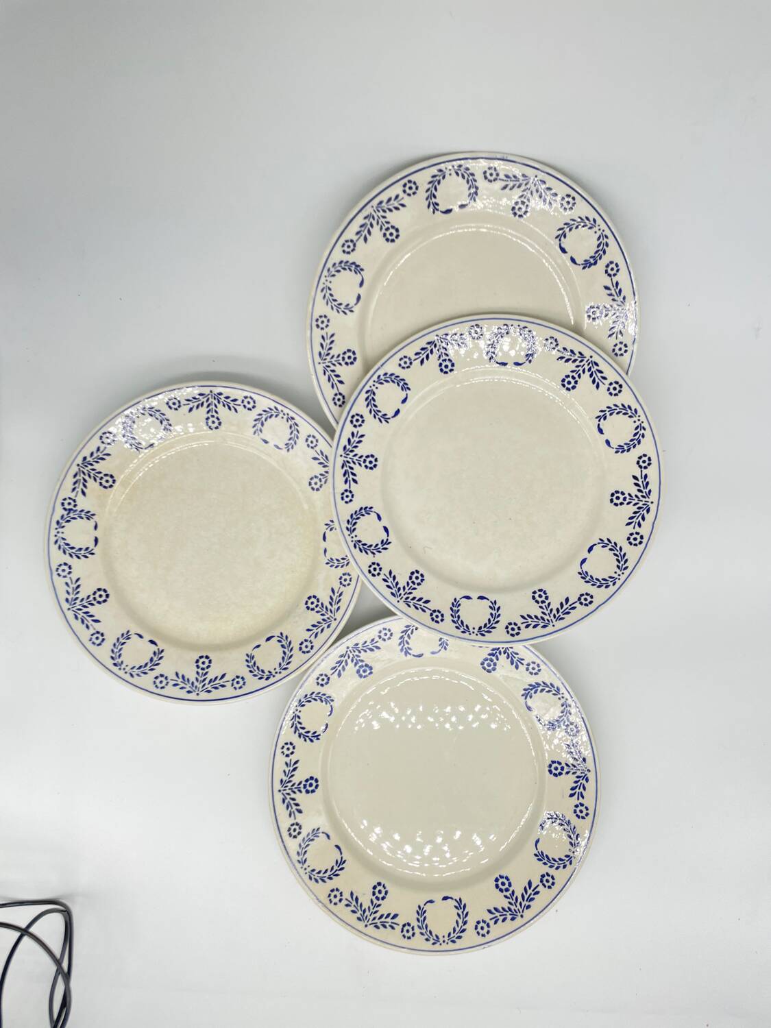 4 Luneville flat plates dating from 1890