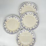 4 Assiettes plates  Luneville datant de 1890