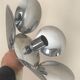 Flower chrome metal pendant 70s