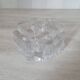 Candle holder or glass warmer with irregular ice effect.
