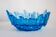 Vintage decorative plate in light blue glass, Italy, 1960s