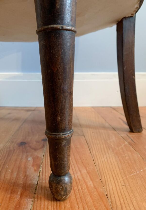 Fauteuil directoire, similicuir, XIXème