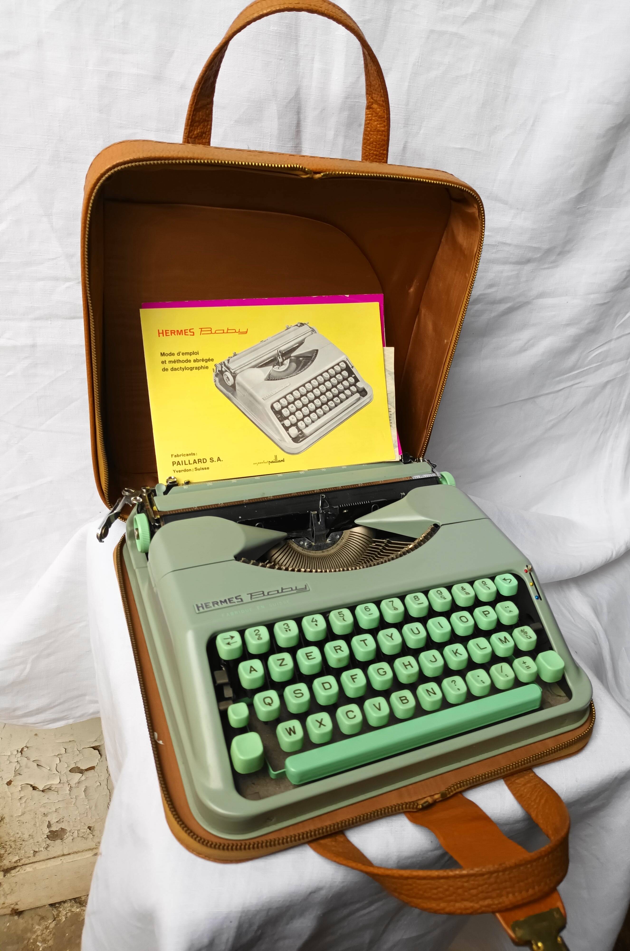 Hermes baby typewriter by paillard sa, 60s