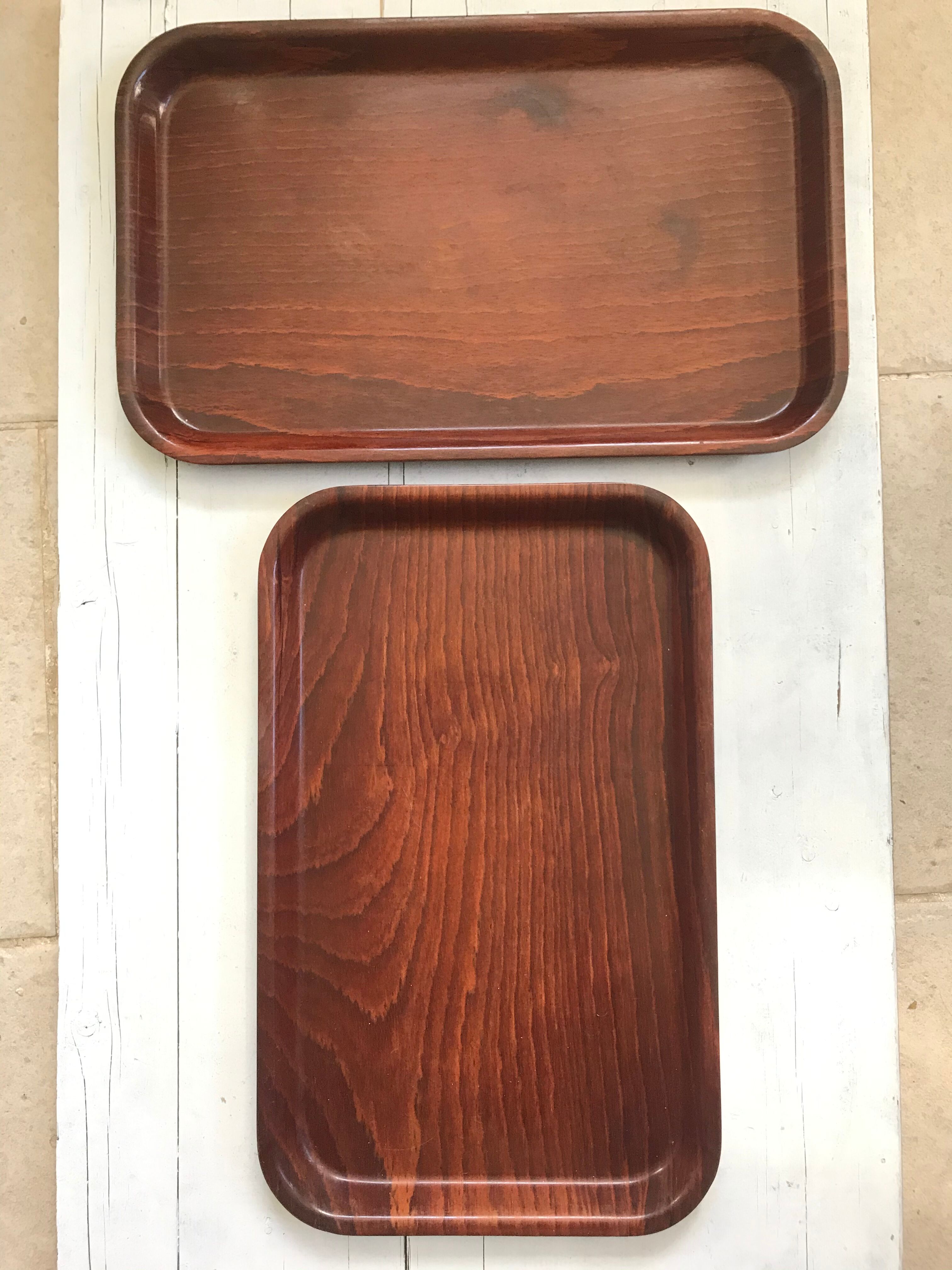 Pair of vintage teak tops