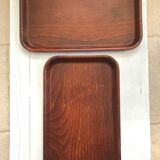 Pair of vintage teak tops