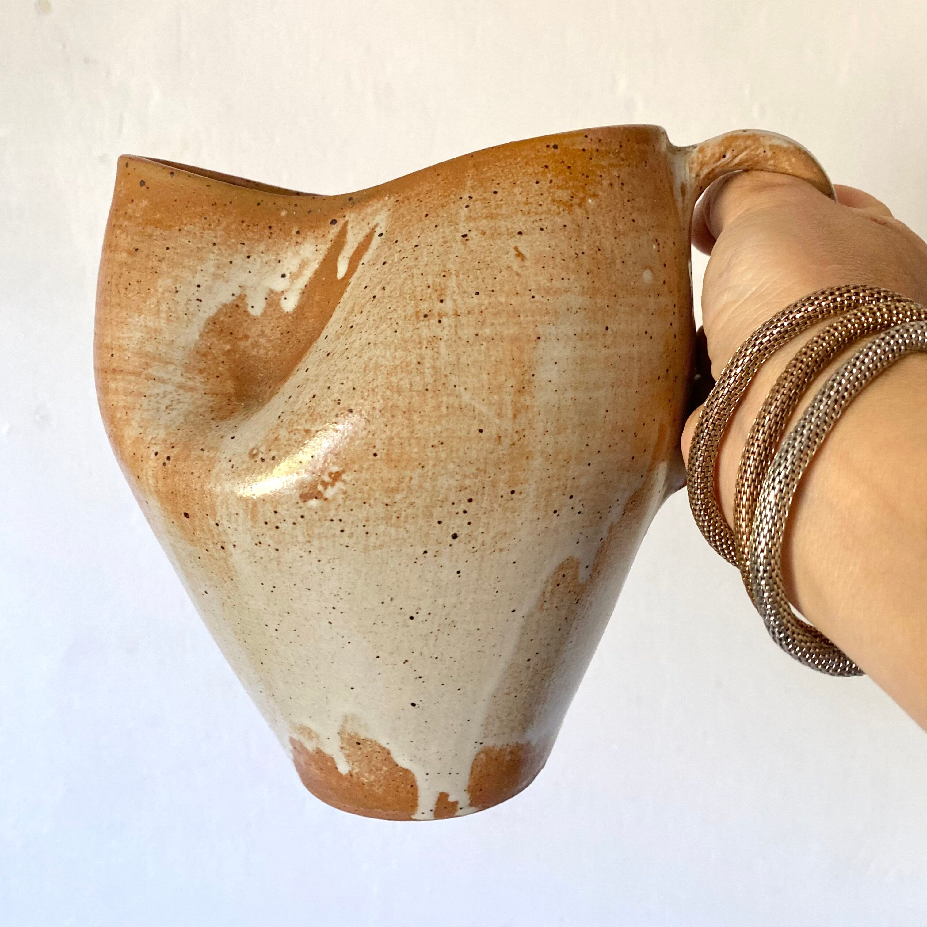 Stoneware pitcher, handcrafted