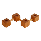 Vintage Scandinavian wooden candlestick