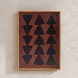 Abstract painting on canvas B231 signed eawy