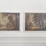 Two paintings by V Dufeutrel