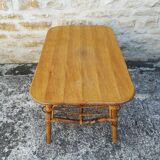 Rattan and bamboo coffee table