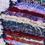 Tapis Berbère Boucherouite coloré - 80 x 189 cm