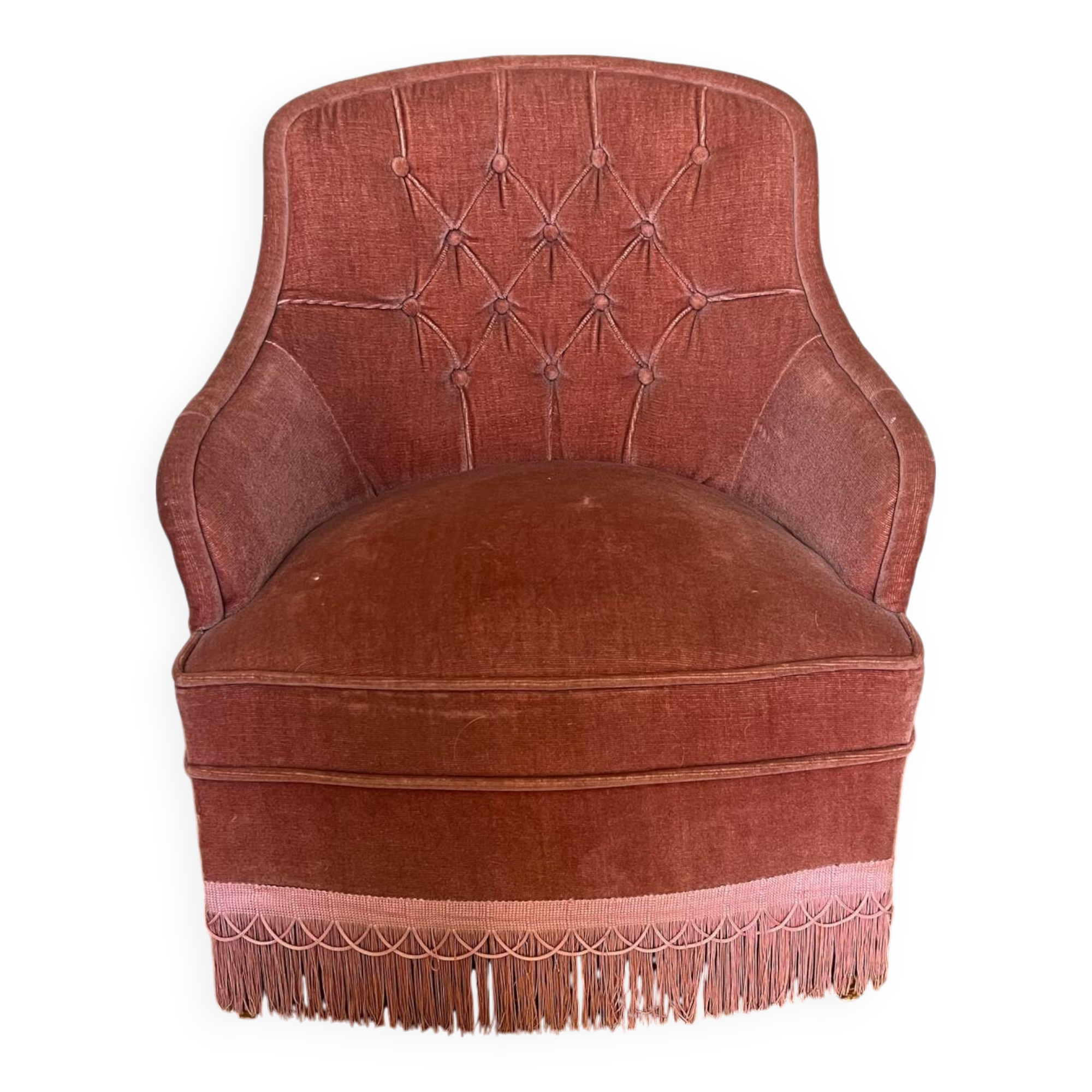 Small pink toad armchair
