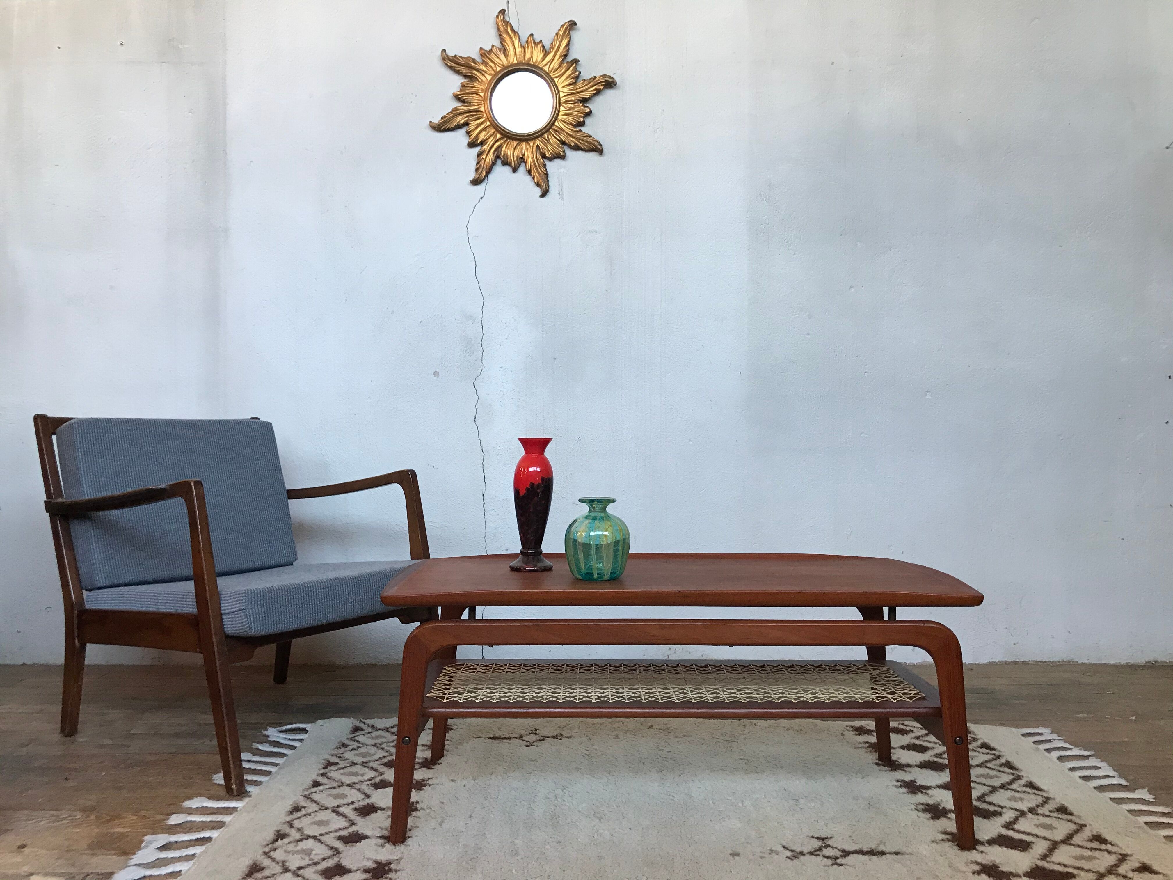 Scandinavian coffee table Hovmand Olsen in teak 1960