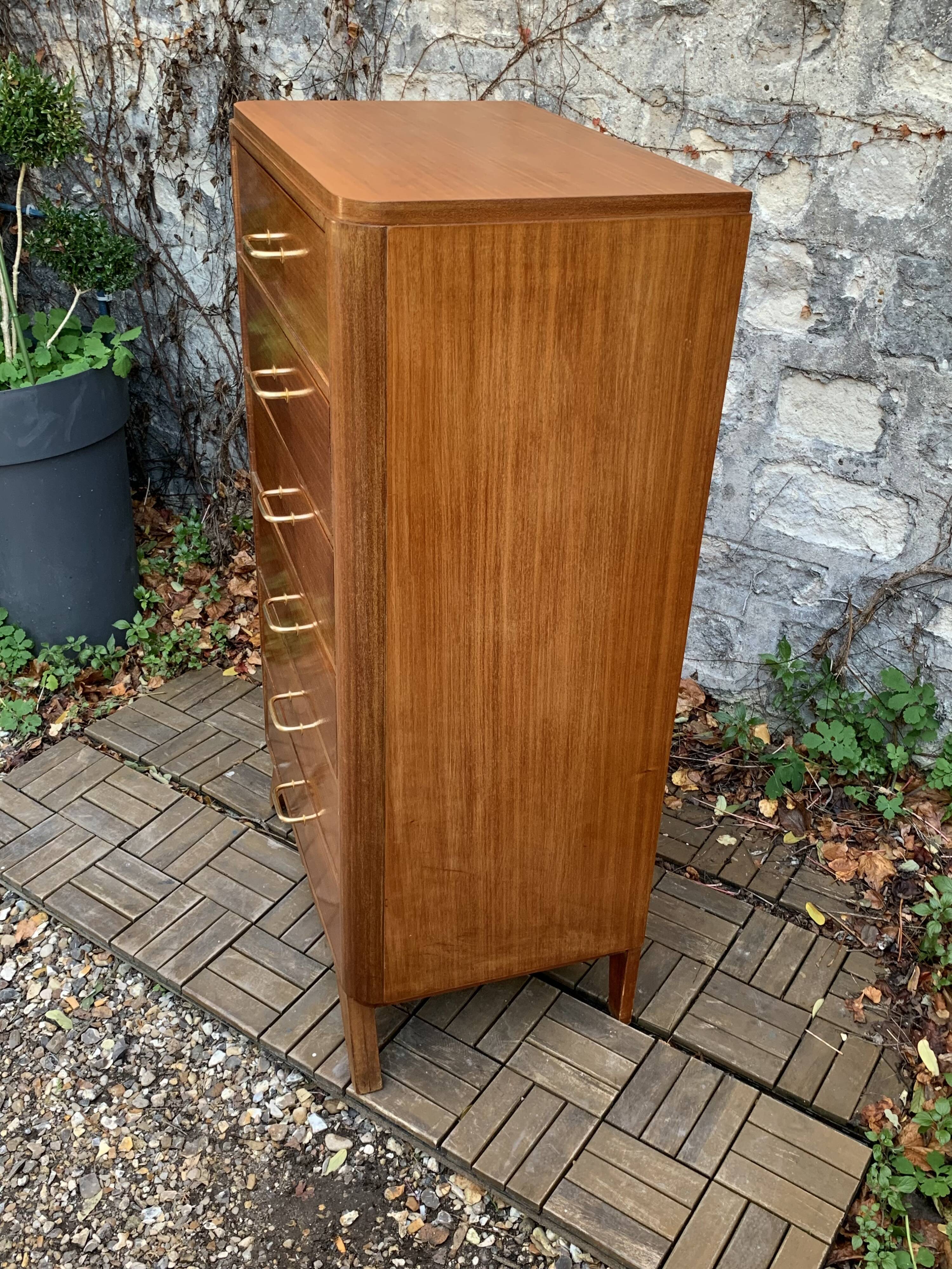 Vintage chest of drawers with compass feet 1960 H112