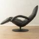 JR-7360 Yoga Relax armchair by JORI, 1980s, black leather