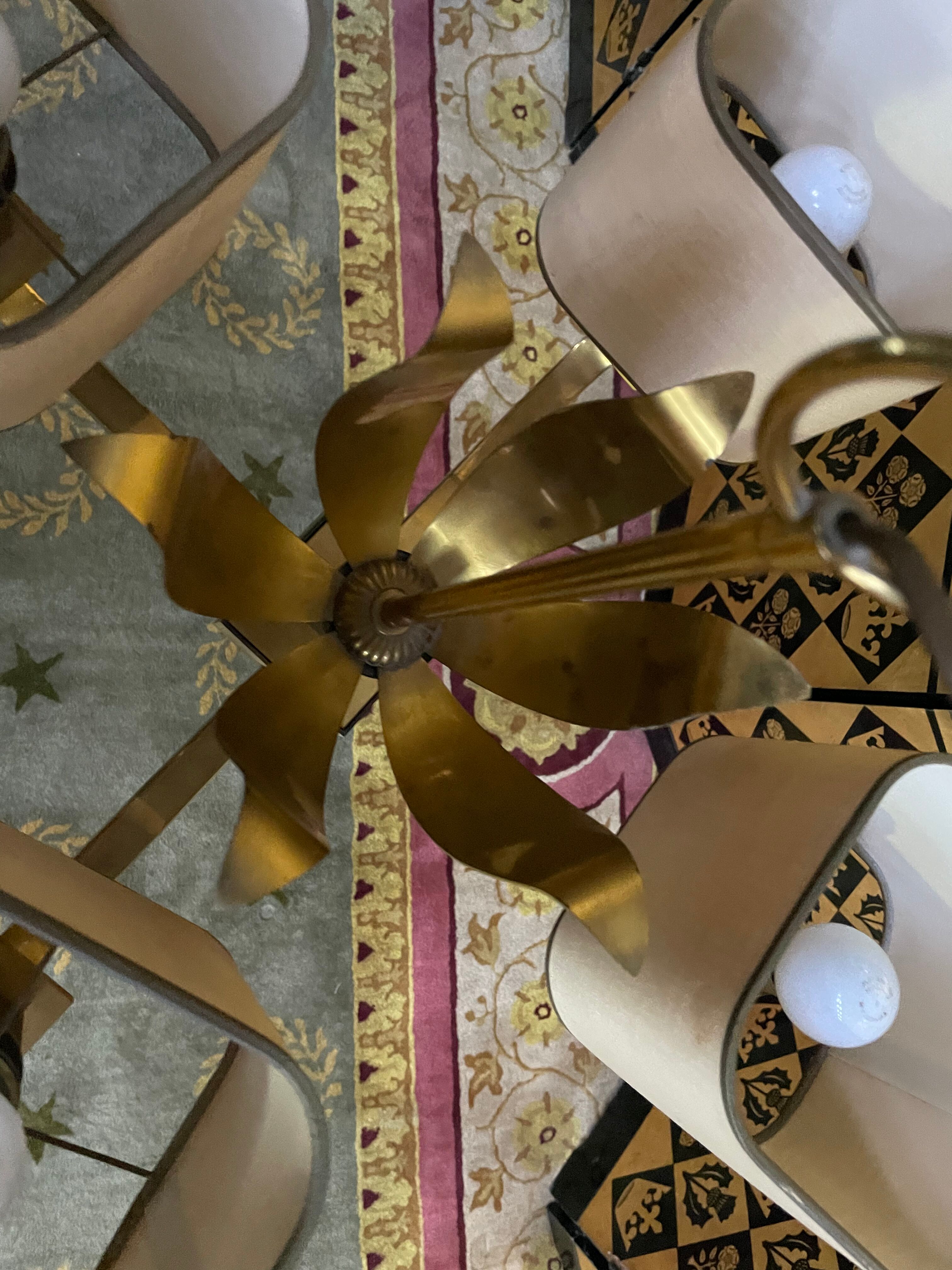 Brass chandelier 1970