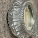 Pair of vintage sconces in molded glass 70s