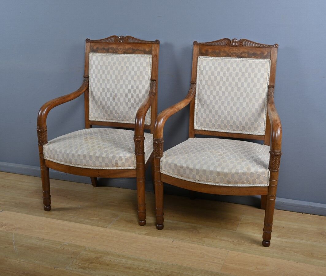Paire de fauteuils, époque Empire – début XIXe