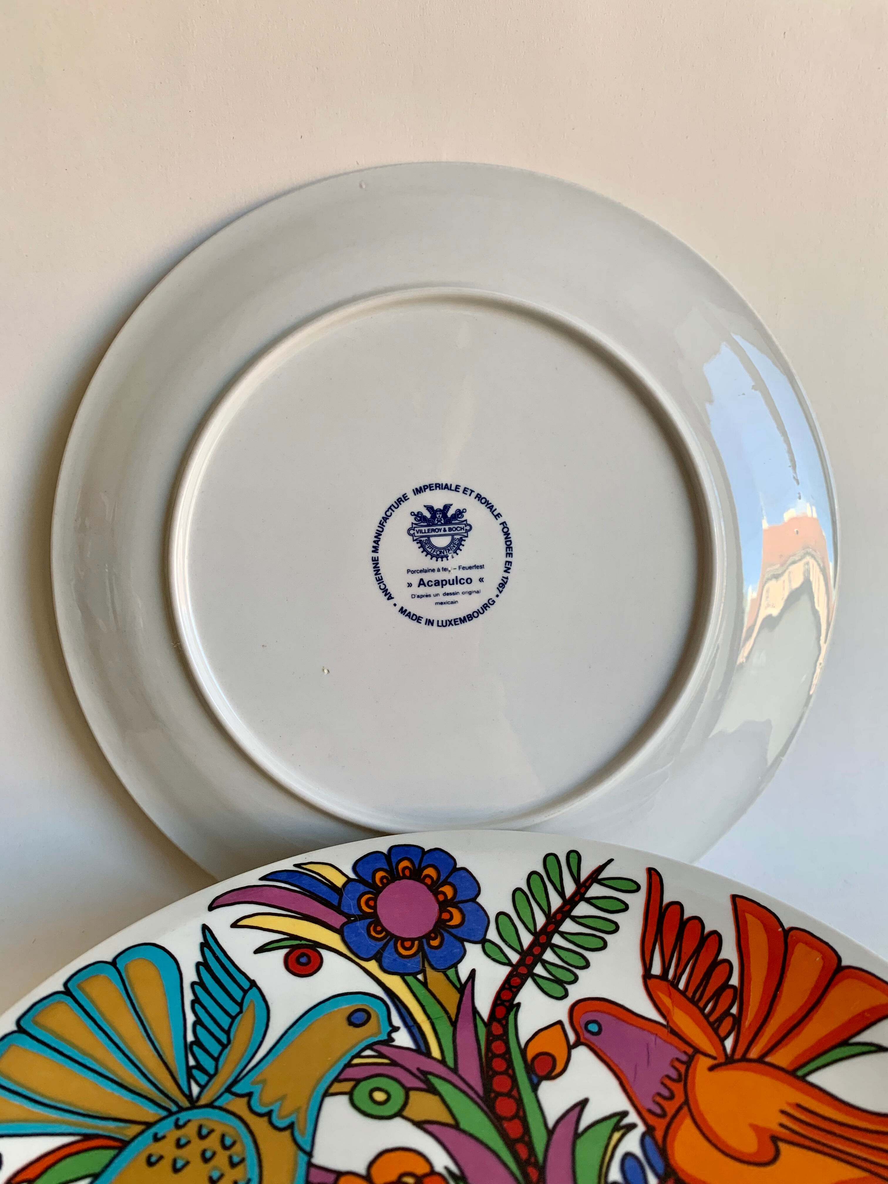 Ensemble de 6 assiettes Villeroy & Boch Acapulco, années 1970
