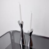 Pair of Swan candlesticks by Matthew Hilton, England, 1980