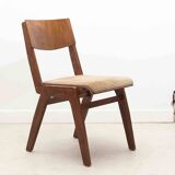 Chaise bistrot style scandinave chêne foncé