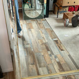 Large vintage Hollywood Regency style mirror with shutters.
