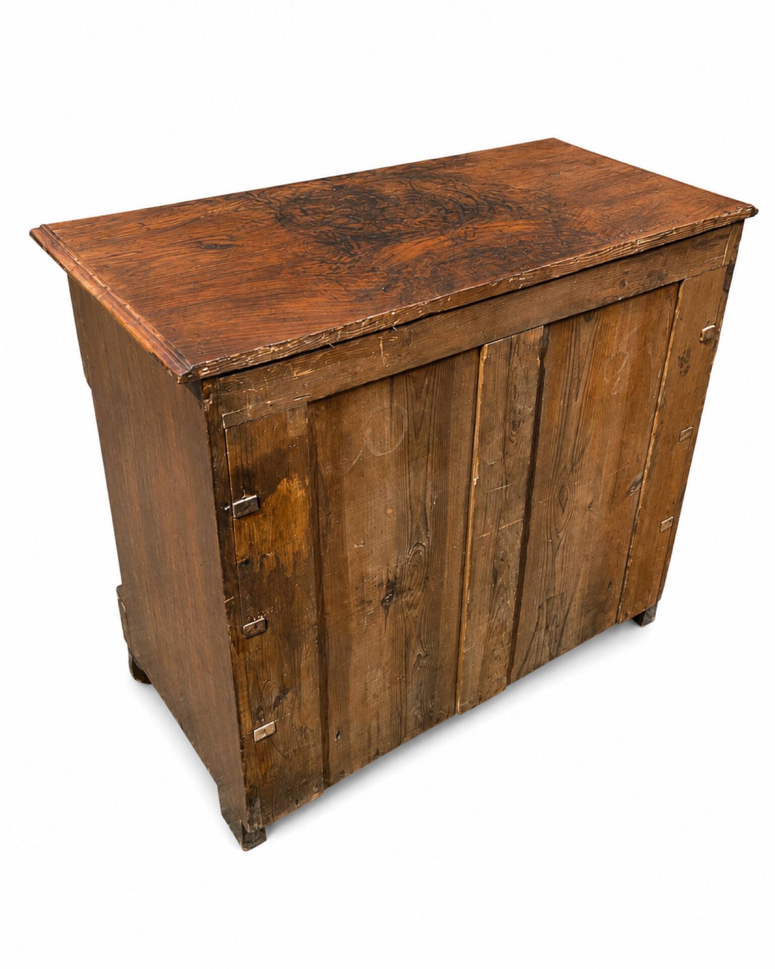Commode ancienne 4 tiroirs style Louis-Philippe Bois et ronce de Noyer