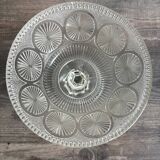 Antique glass bowl on pedestal