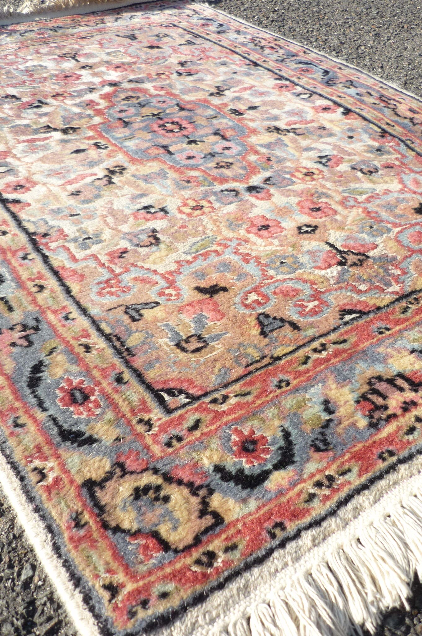 Persian wool and silk carpet