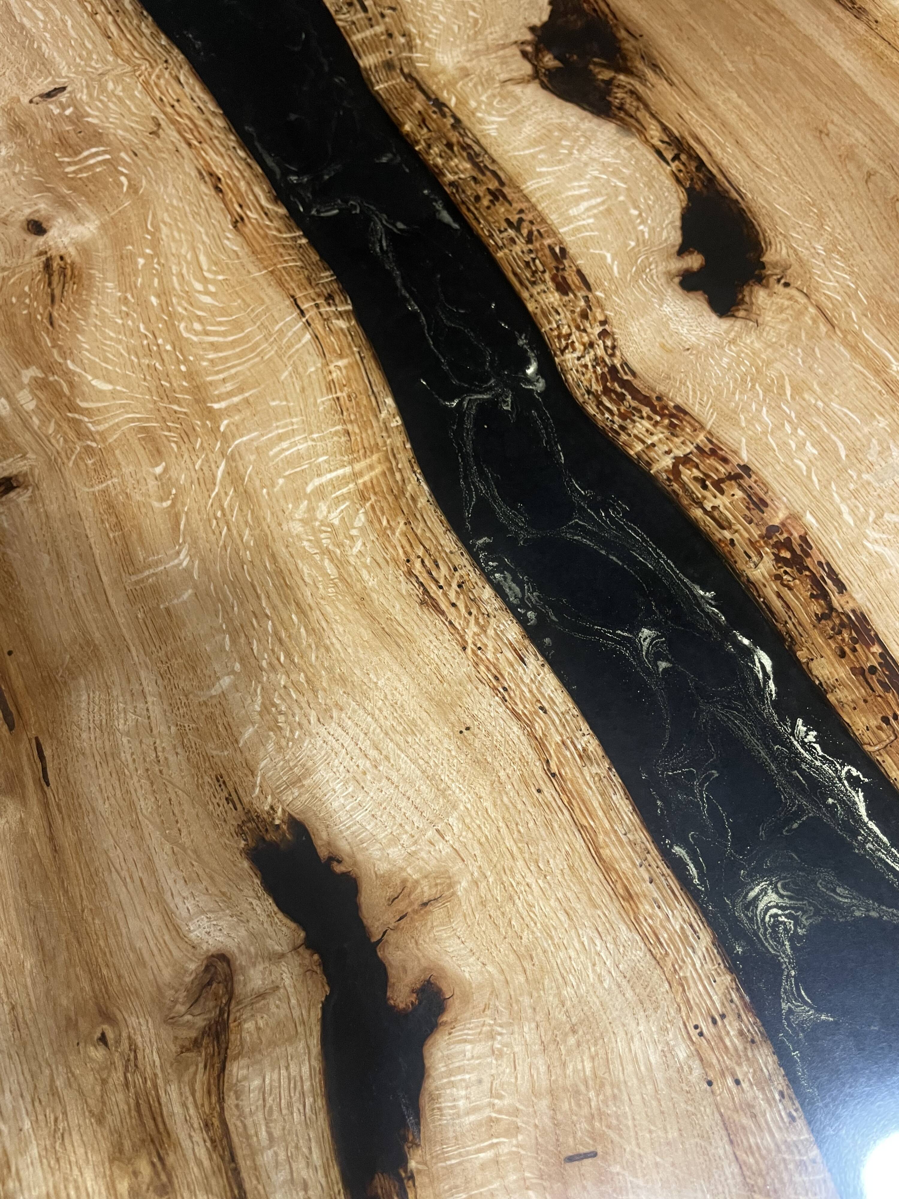 Oak resin table