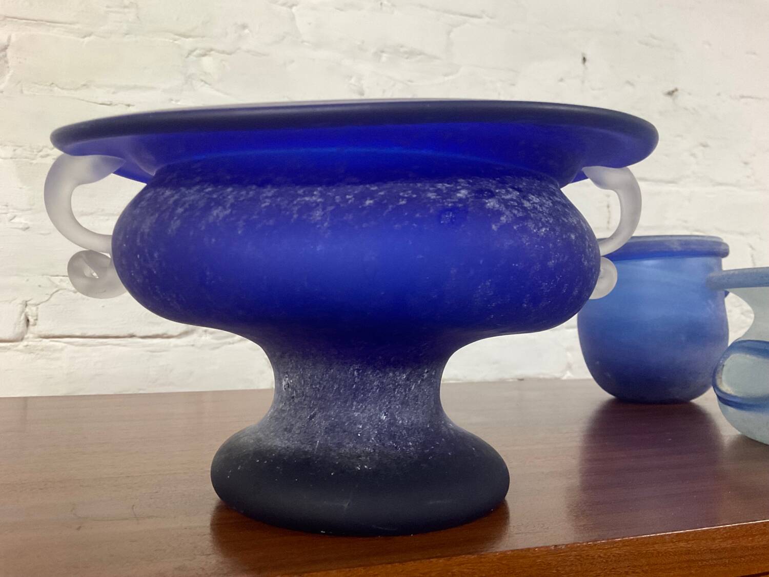 Trio of Murano “Scavo” plant pots from the 60s and 70s