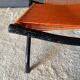 Suite of 4 folding armchairs scoubidou red and tubular black 1960