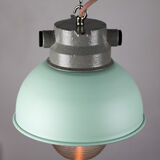 Vintage mint industrial hanging light from TEP