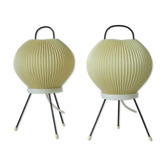 Paire de lampes de table Rispal, années 50