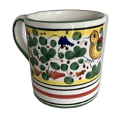 Green flower bird mug