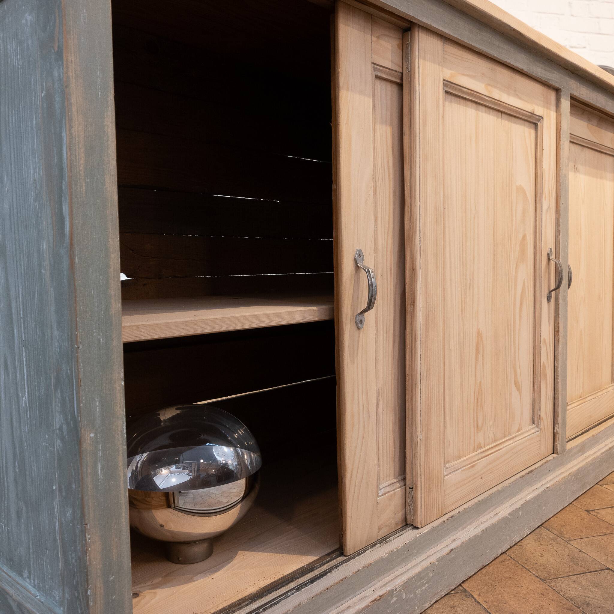 WOODEN BUFFET WITH SLIDING DOORS, 1930