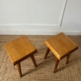 Elm stools by Pierre Chapo