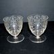 Set of 2 lulli crystal liqueur glasses signed baccarat art déco arabesque