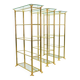 Ramiro Tarazona 24 Carat Goldplated Display Cabinet w. Glass Shelves 1980s