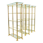 Ramiro Tarazona 24 Carat Goldplated Display Cabinet w. Glass Shelves 1980s